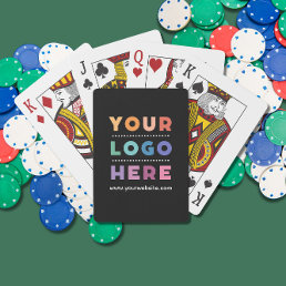 Custom Business Logo Promotional Branded Black Playing Cards