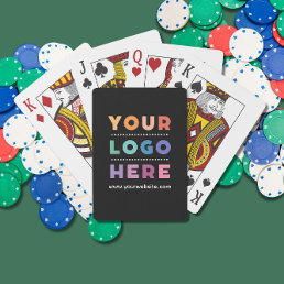 Custom Business Logo Promotional Branded Black Poker Cards