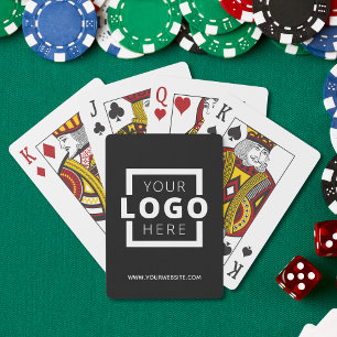 Custom Business Logo Promotional Branded Black Poker Cards