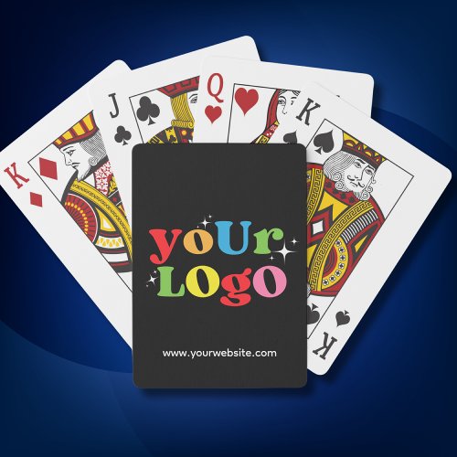 Custom Business Logo Promotional Branded Black Poker Cards
