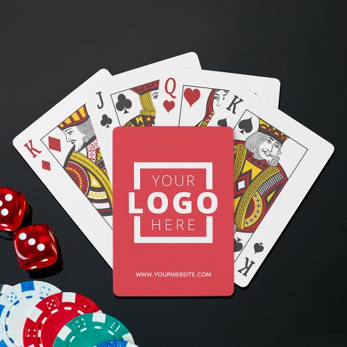 Custom Business Logo Promotional Branded Red Poker Cards