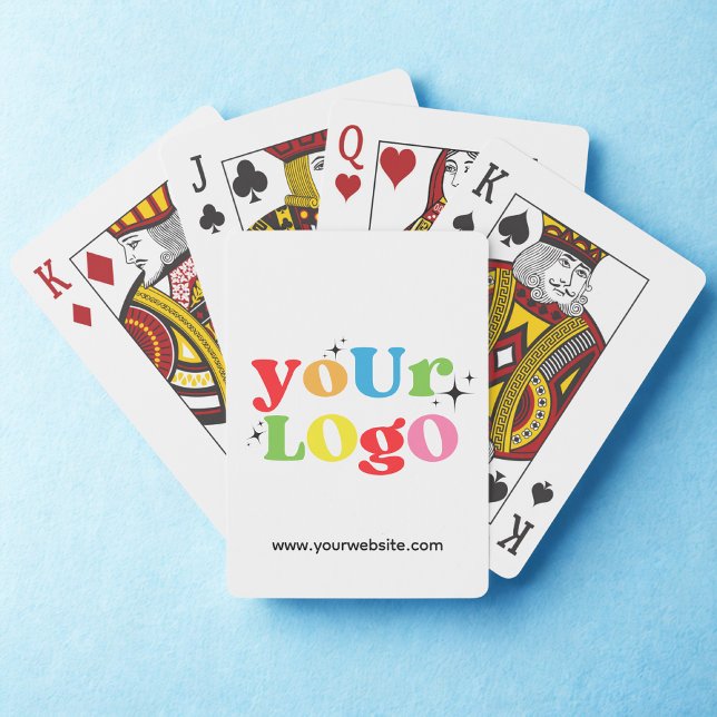 Custom Business Logo Promotional Branded White Poker Cards (Creator Uploaded)