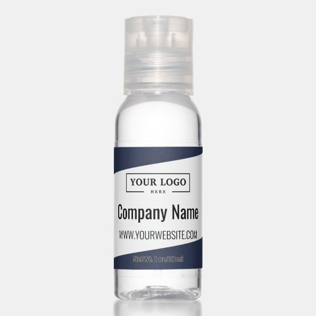 Custom Business Logo Promotional Corporate Blue Hand Sanitizer (Front)