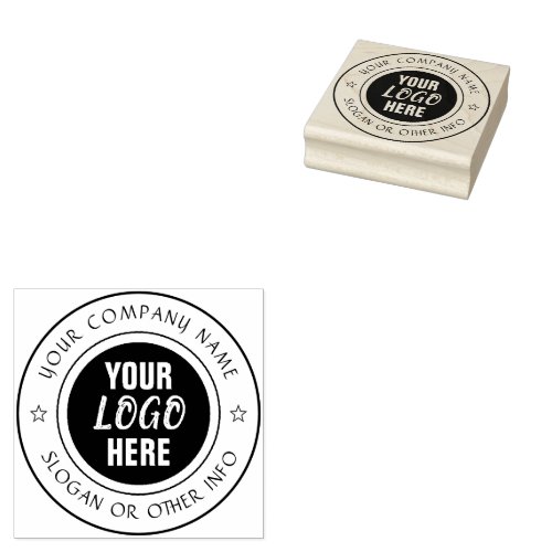 Custom Business Logo Promotional Elegant Round Rubber Stamp