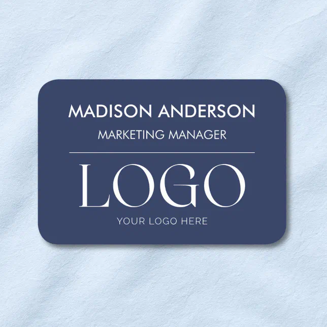 Tag For Manager Custom Business Logo Promotional Employee Staff Name Tag | Zazzle