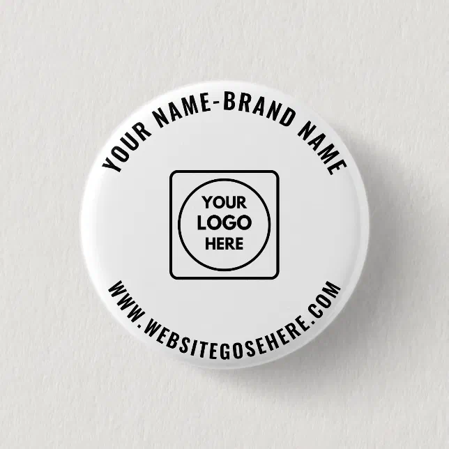 Button Logo Shape Example Custom Business Logo Promotional Example Design Button | Zazzle
