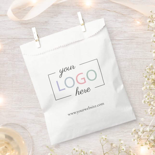 Custom Business Logo Promotional Favor Bags  (Clipped)