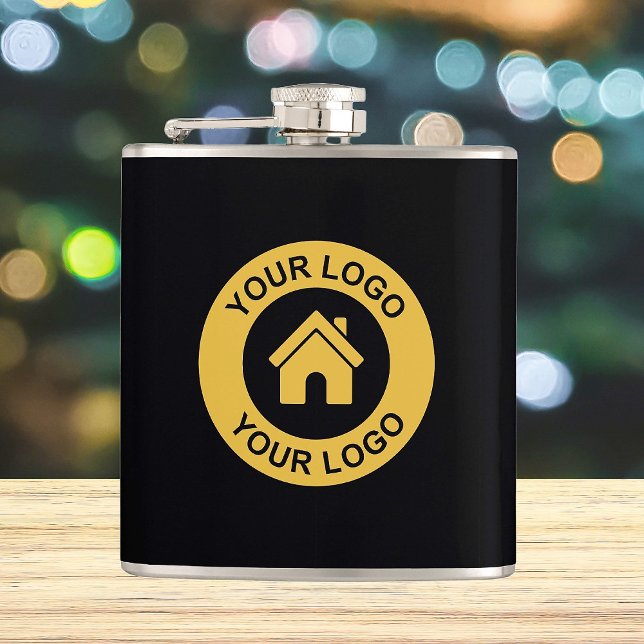Custom Business Logo Promotional Flask (Creator Uploaded)