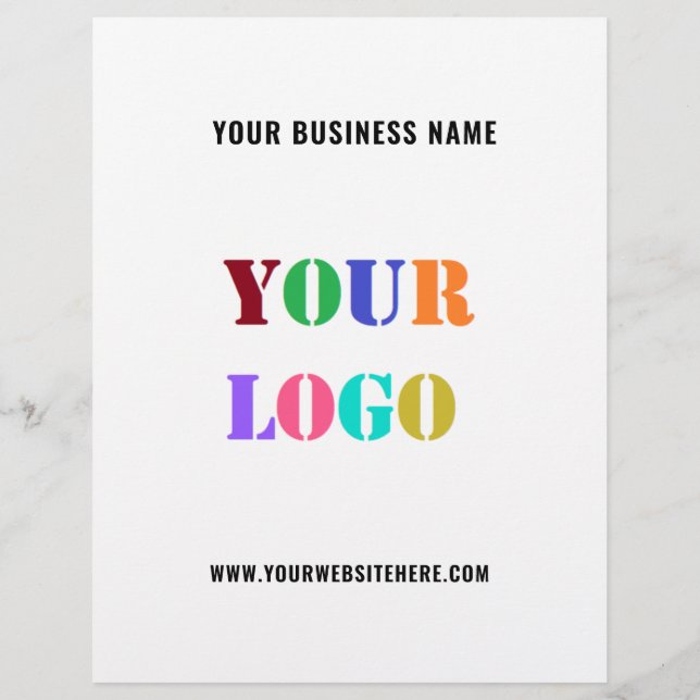 Custom Business Logo Promotional Flyers Your Color (Back)
