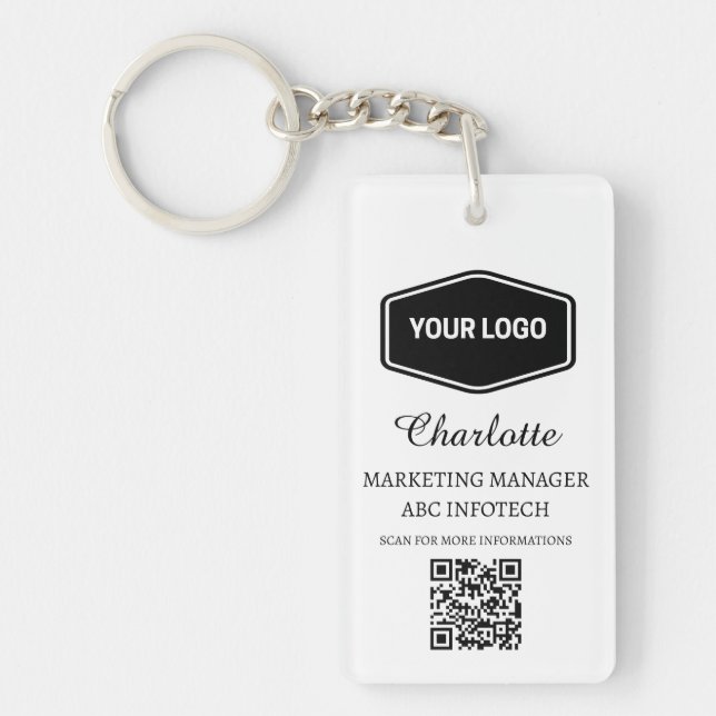 Custom Business Logo Promotional Keychain (Front)