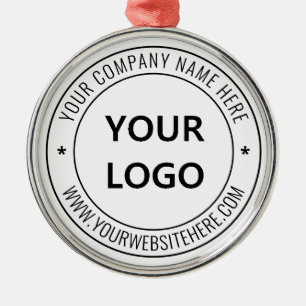 Custom Business Logo Promotional Office Christmas Metal Ornament