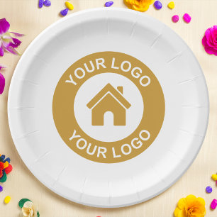 Custom Business Logo Promotional Paper Plates