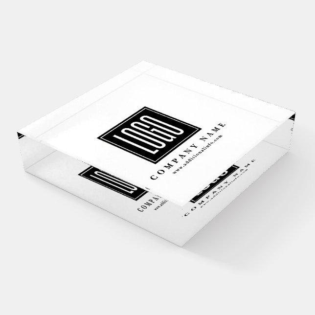 Custom Business Logo Promotional  Paperweight (Angled)