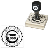 Custom Business Logo Promotional Round Rubber Stam Rubber Stamp | Zazzle