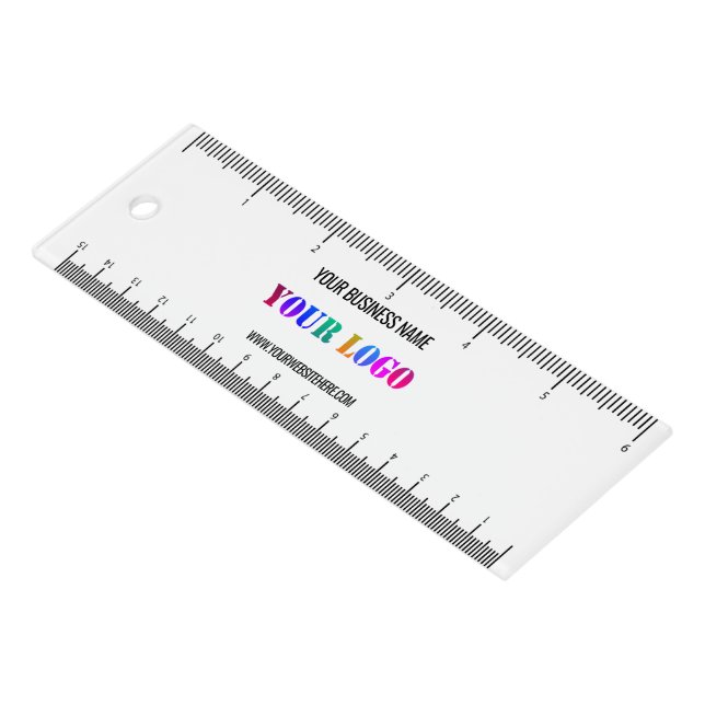 Custom Business Logo Promotional Ruler Template (Angled)