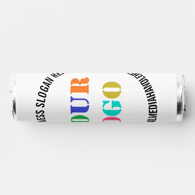 Custom Business Logo Promotional Social Media Name Breath Savers® Mints (Front)