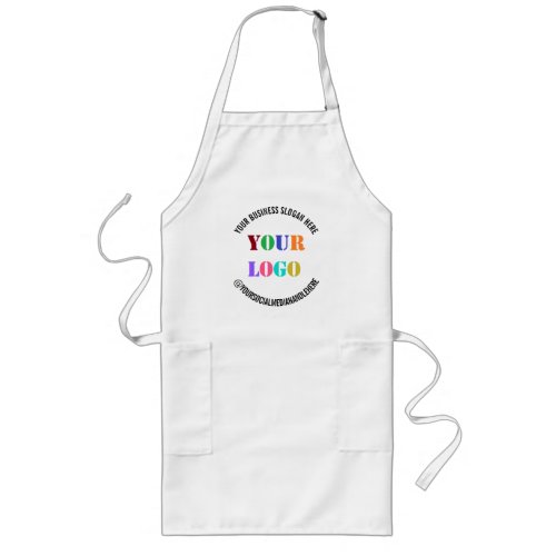 Custom Business Logo Promotional Social Media Name Long Apron