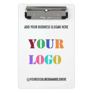 Custom Business Logo Promotional Social Media Name Mini Clipboard