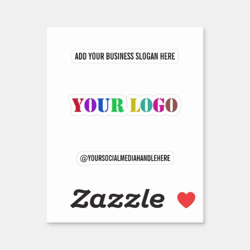 Custom Business Logo Promotional Social Media Name Sticker