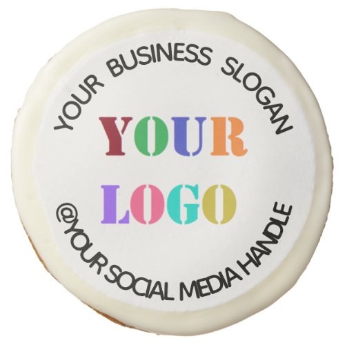 Custom Business Logo Promotional Social Media Name Sugar Cookie