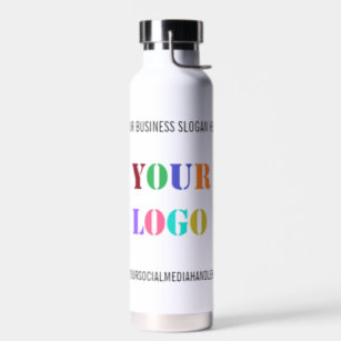 Custom Business Logo Promotional Social Media Name Water Bottle