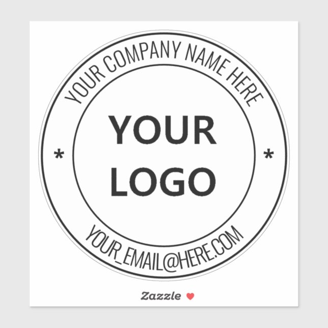 Custom Business Logo Promotional Sticker Template (Sheet)