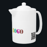 Custom Business Logo Promotional Teapot Gift<br><div class="desc">Teapots with Custom Company Logo Your Business Promotional Personalized Gift - Make Unique Your Own Design - Add Your Logo / Image / or Text / more - Resize and move or remove and add elements / image with Customization tool. Choose / add your favorite background / text colors !...</div>