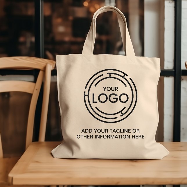 Custom Business Logo Promotional Tote Bag (Customized tote bag with your logo and tagline)