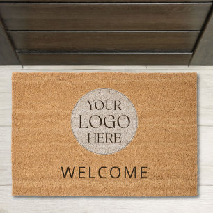 Custom Business Logo Promotional Welcome Natural Fiber Doormat