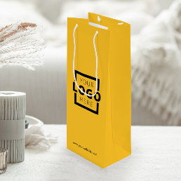 Custom Business Logo Promotional Yellow Shopping Wine Gift Bag