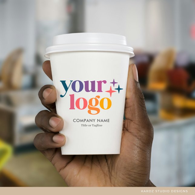 Custom Business Logo QR Code Branded Paper Cup (Creator Uploaded)