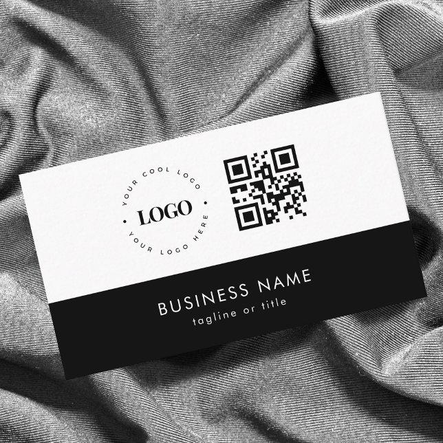 Custom Business Logo QR Code Company Professional Business Card (Creator Uploaded)