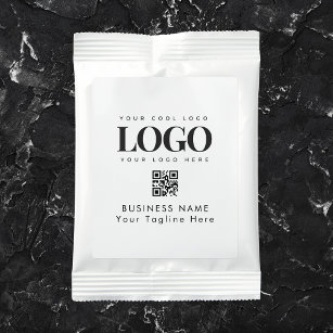Custom Business Logo & Qr Code Corporate Minimal   Lemonade Drink Mix