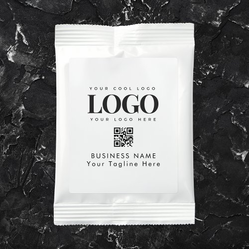 Custom Business Logo  Qr Code Corporate Minimal   Lemonade Drink Mix
