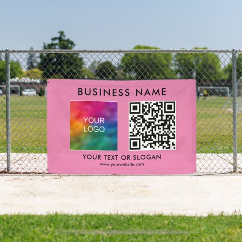 Custom Business Logo QR Code Elegant Outdoor Best Banner