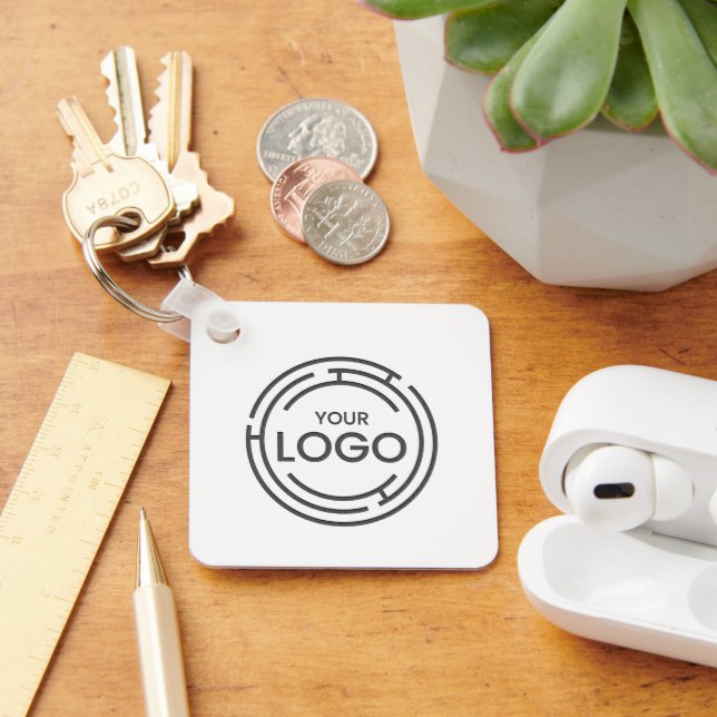 Custom Business Logo QR Code Marketing Keychain (Desk)