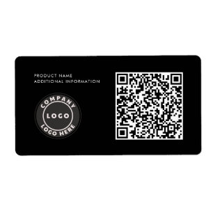 Custom Business Logo QR Code Product ID Label