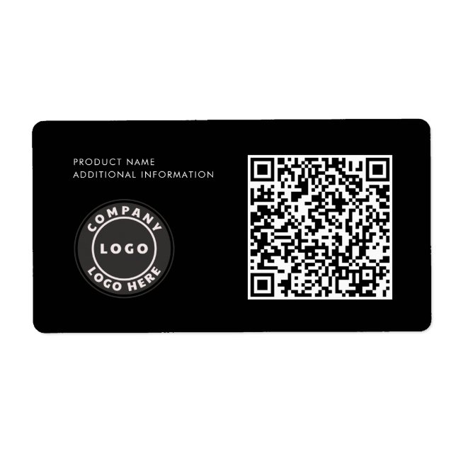 Custom Business Logo QR Code Product ID Label (Front)