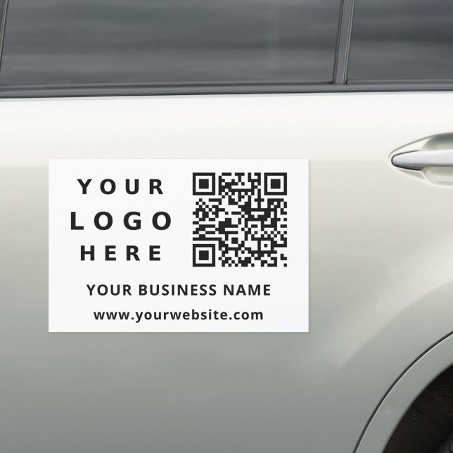 Custom Business Logo & QR Code Promotional Car Magnet (Creator Uploaded)