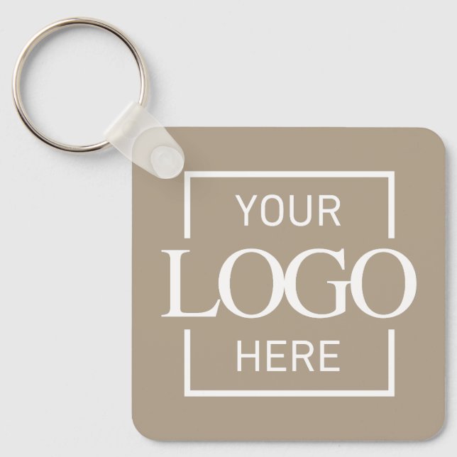Custom Business Logo & QR Code Promotional Swag Keychain (Front)