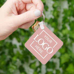 Custom Business Logo & QR Code Promotional Swag Keychain