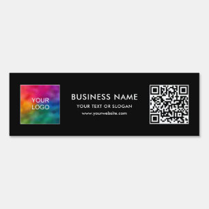 Custom Business Logo QR Code Rectangle Yard Sign