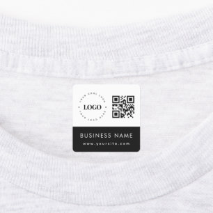 Custom Business Logo QR Code Text Clothing Garment Kids' Labels
