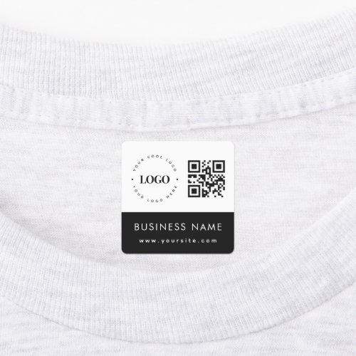 Custom Business Logo QR Code Text Clothing Garment Kids Labels