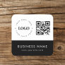 Custom Business Logo QR Code & Text Professional Square Paper Coaster
