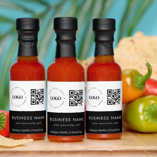 Custom Business Logo QR Code  Text Promotional Hot Sauces