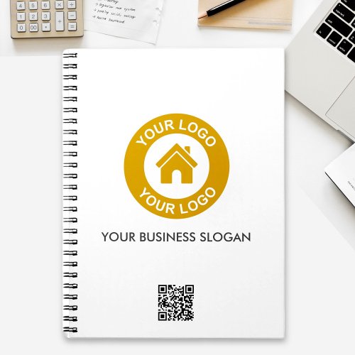Custom Business Logo QR Code Text Promotional Notebook