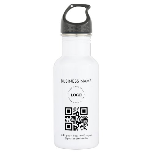 Custom Business Logo QR Code  Text Promotional Stainless Steel Water Bottle