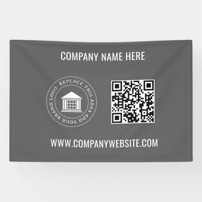 Custom Business Logo | QR Code & Website Banner (Horizontal)