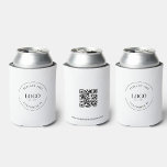 Custom Business Logo Qr Code Website Professional Can Cooler at Zazzle